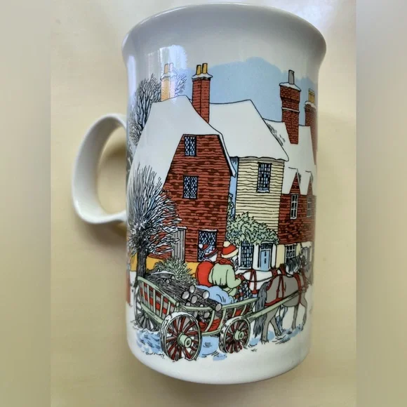 Coffee/hot cocoa Dunoon Christmas mugs 
Set of 4 fine stoneware.Made in Scotland - Picture 6 of 15